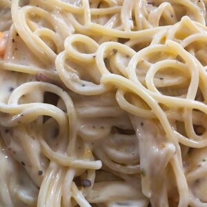 鶏のコーンクリームパスタ